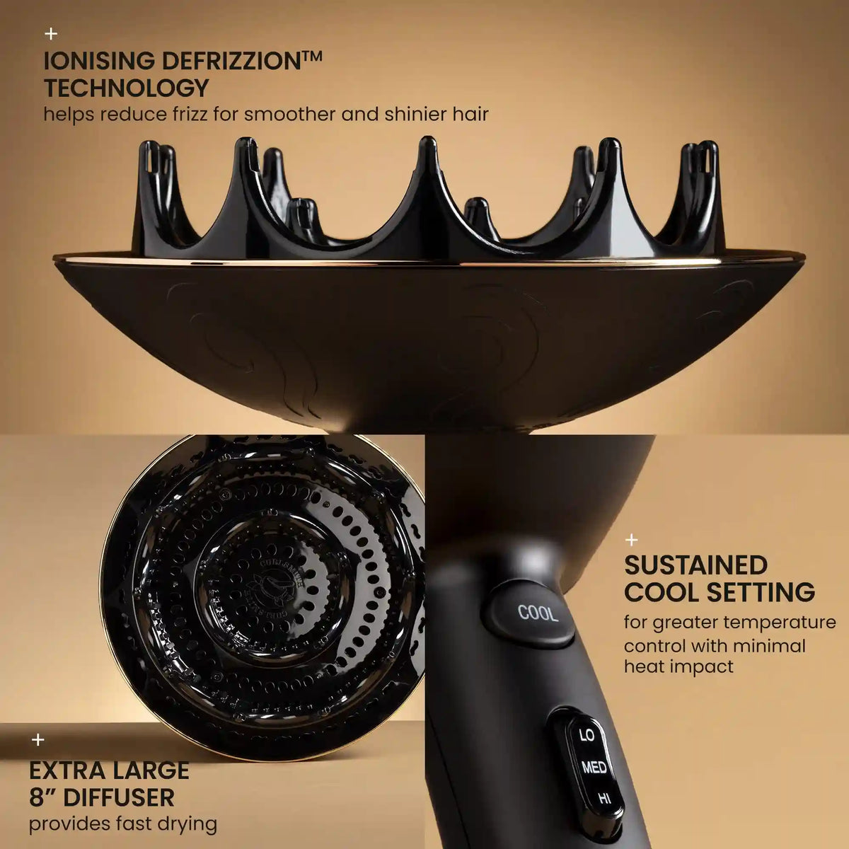 Defrizzion Dryer & XXL Diffuser
